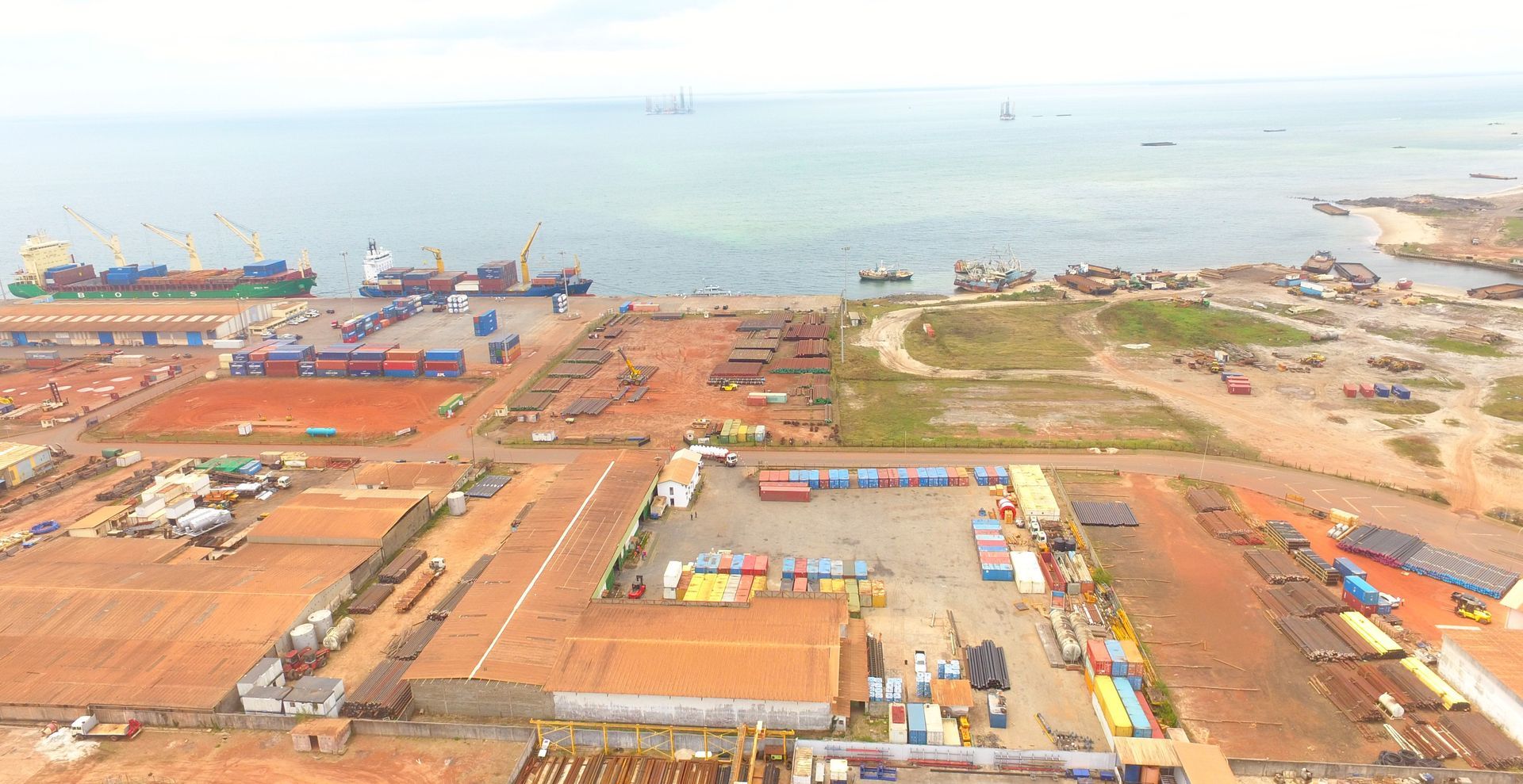 ERMAS logistics yard aerial view